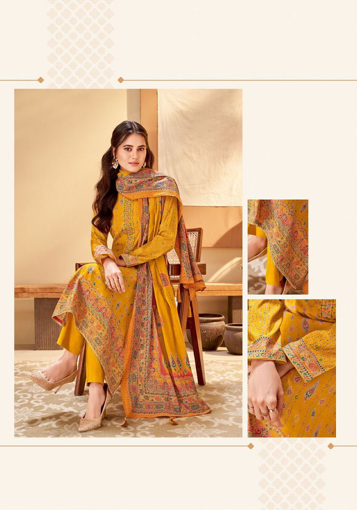 Pushpa Vol 3 By Suryajyoti Designer Printed Pure Modal Dress Material Wholesalers In Delhi